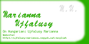 marianna ujfalusy business card